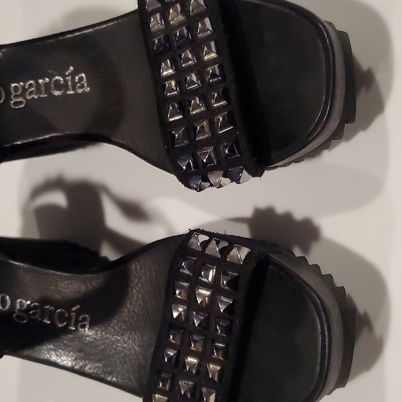 Pedro Garcia Fortuna Studded Wedge Sandles - Picture 5 of 13